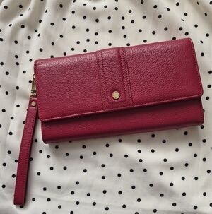 Danier Red Genuine Leather Clutch